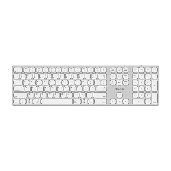 کیبورد بلوتوثی هیسکا HX-KE245 سفید از نمای بالا
