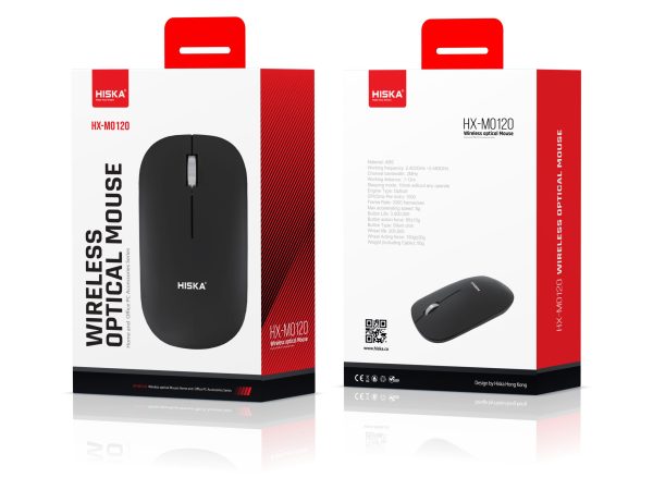 ماوس بی‌سیم بی‌صدا هیسکا مدل HX-MO120 با طراحی ارگونومیک