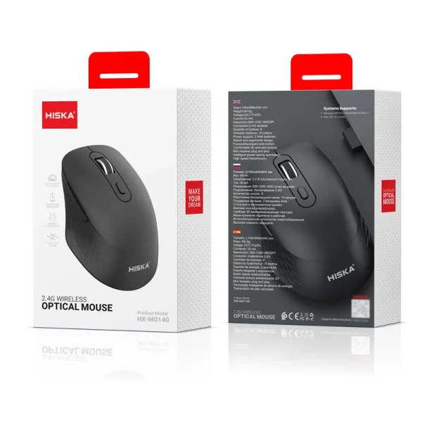 ماوس بی‌سیم Hiska HX-MO140 با طراحی ارگونومیک